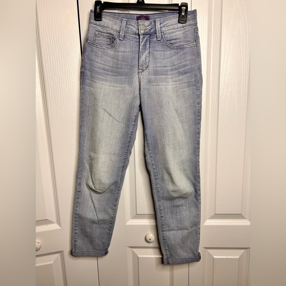 NYDJ Not Your Daughter Ankle Womens Size 0 Blue Jeans Mid Rise USA Made